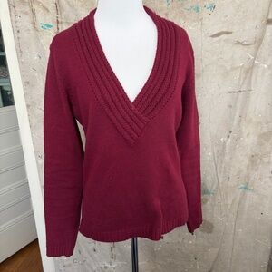 Max Mara Wool Blend V Neck Sweater